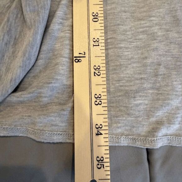 Aritzia Wilfred Saturn Tencil Mini Dress Wrap Front Basalt Gray Size Medium - Picture 8 of 9